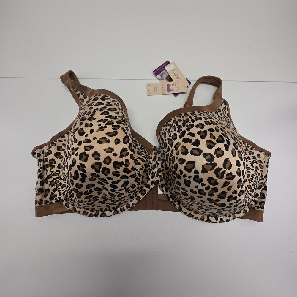 Cacique Women's Brown & Black Leopard Print Padded Push Up Wired Bra 44H NWT
